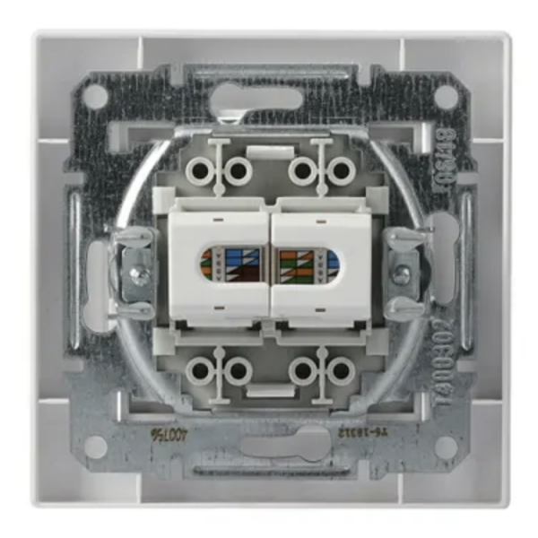 Schneider Asfora - Netzwerkdose - ISDN-Dose CAT6 2xRJ45